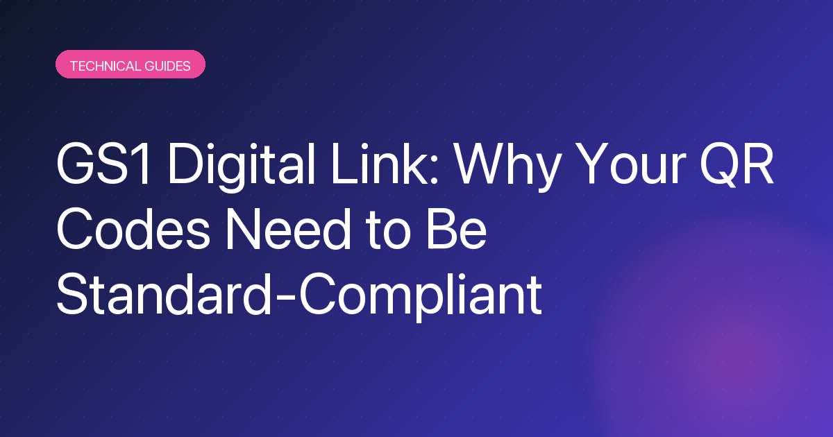 GS1 Digital Link compliant QR codes hero graphic