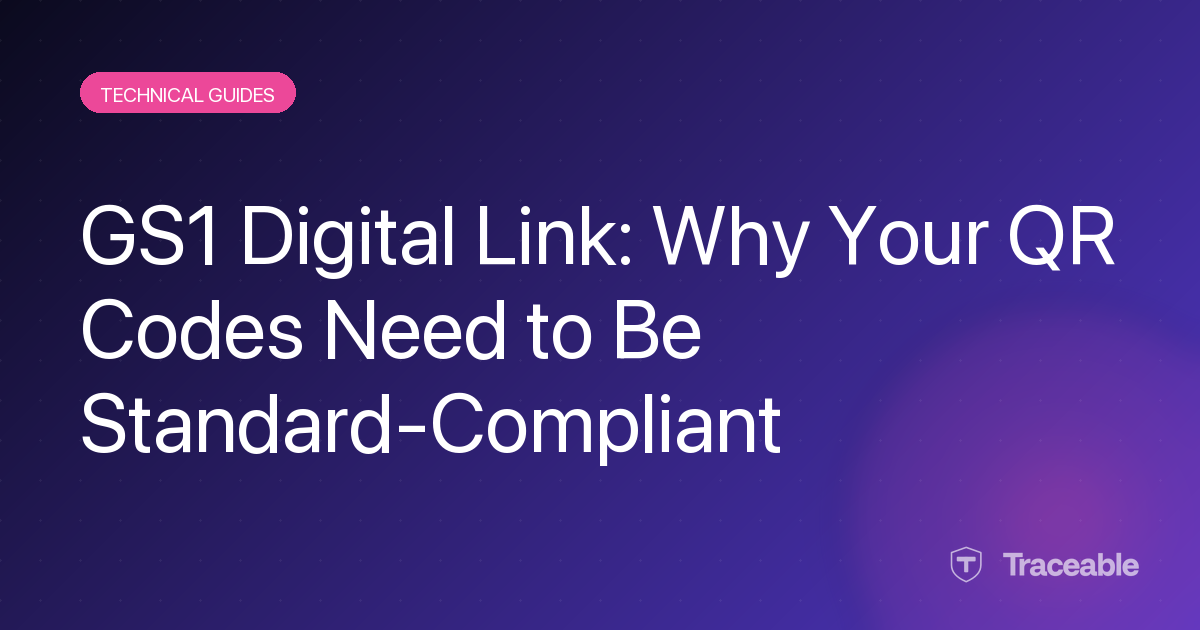 GS1 Digital Link compliant QR codes hero graphic