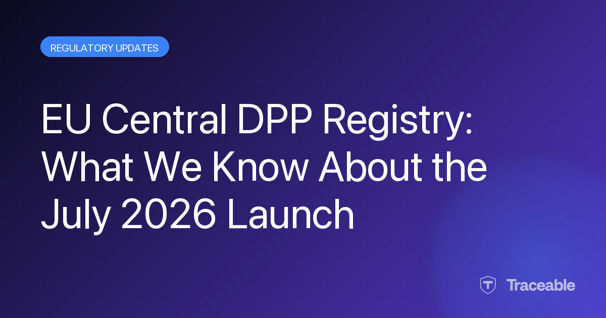 EU Central DPP Registry July 2026 launch