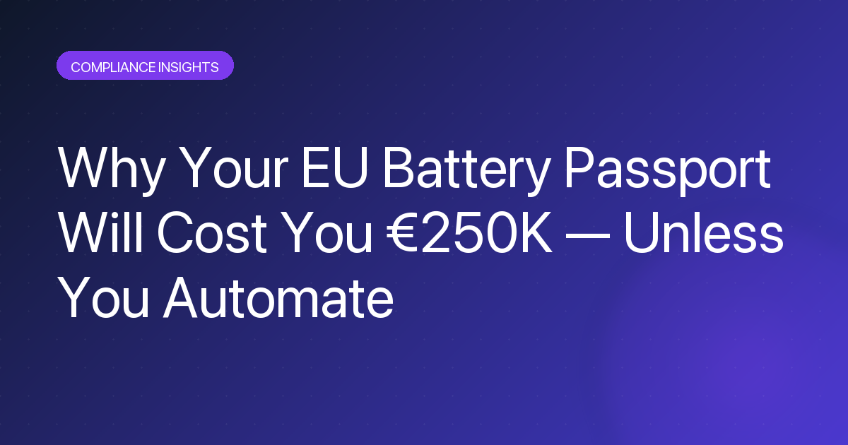 EU battery passport compliance cost analysis