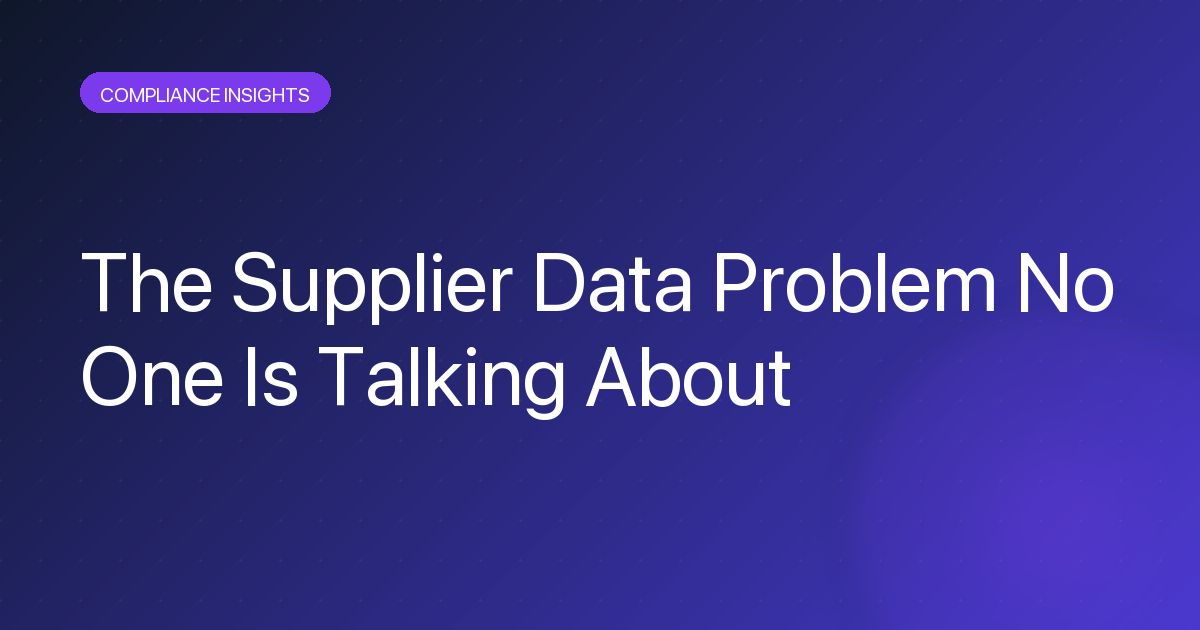 Supplier data quality challenge hero graphic