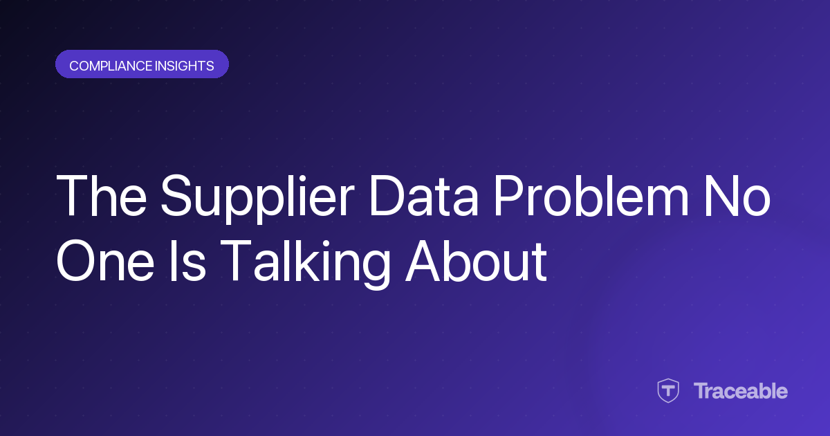 Supplier data quality challenge hero graphic