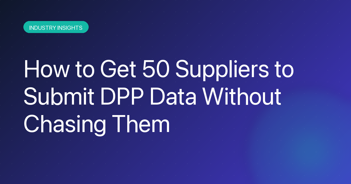 Supplier data collection workflow hero graphic