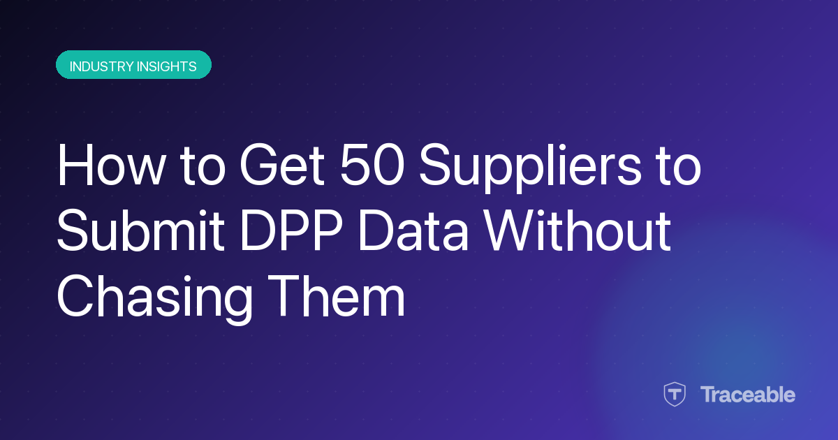 Supplier data collection workflow hero graphic
