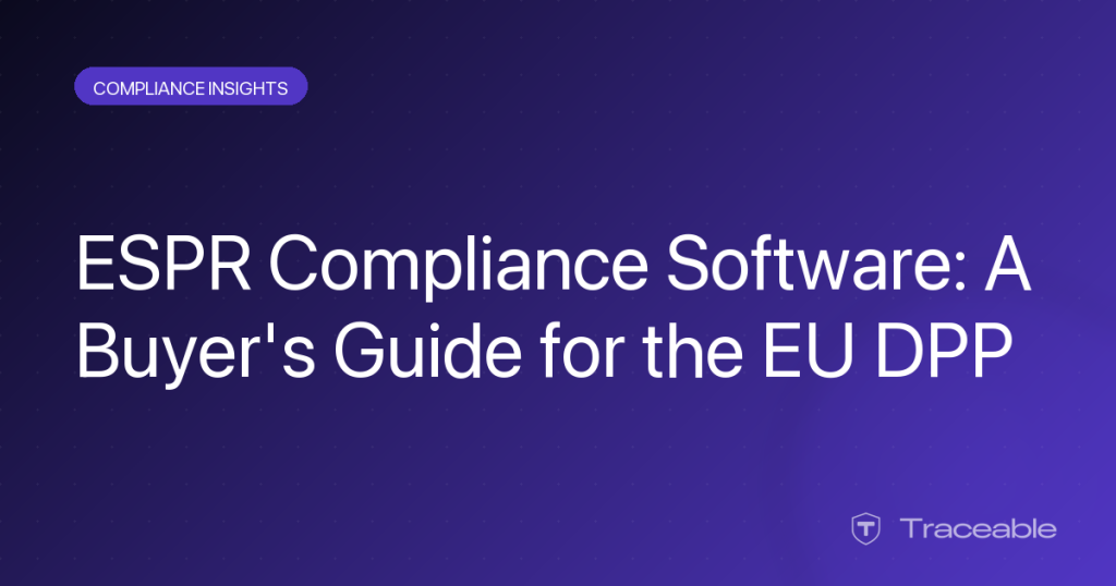 ESPR compliance software buyers guide hero graphic