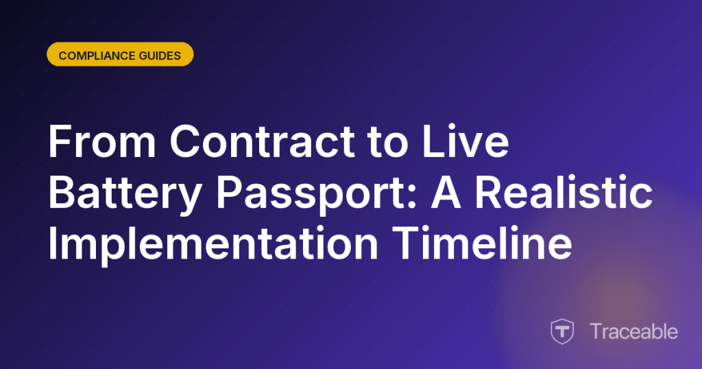 From Contract to Live Battery Passport A Realistic Implementation Timeline