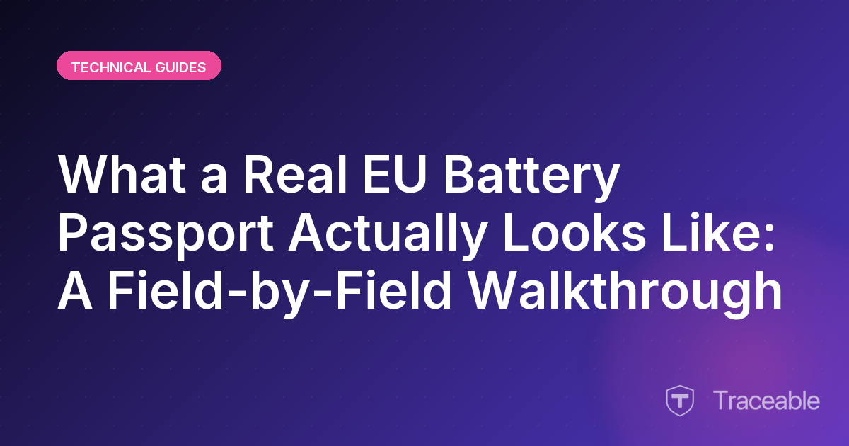 What a Real EU Battery Passport Actually Looks Like A Field by Field Walkthrough