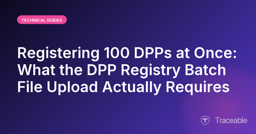 Registering 100 DPPs at Once What the DPP Registry Batch File Upload Actually Requires