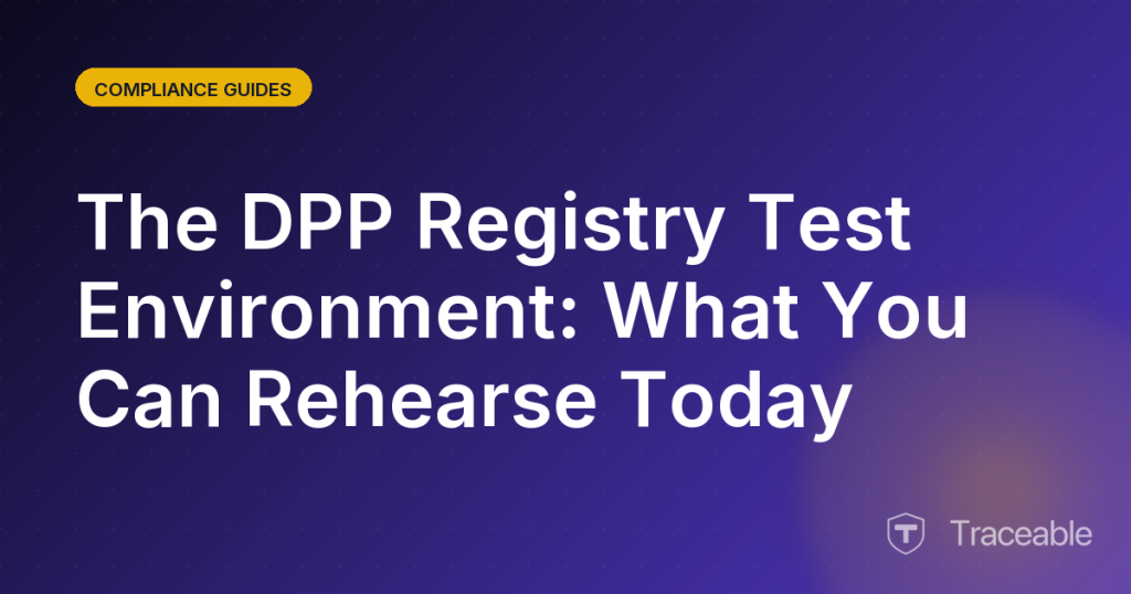 The DPP Registry Test Environment What You Can Rehearse Today