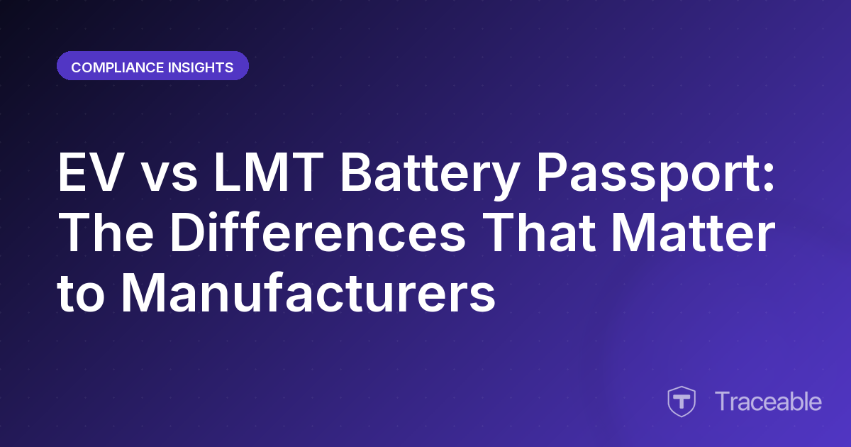EV vs LMT Battery Passport The Differences That Matter to Manufacturers